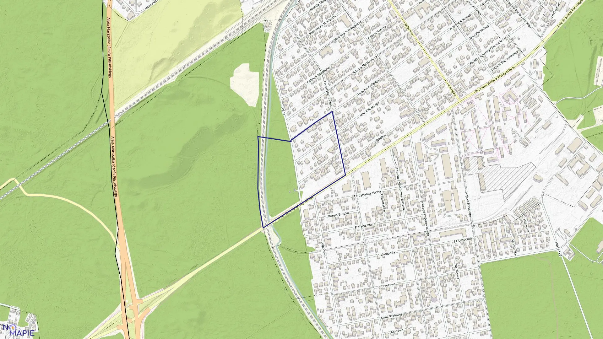 Mapa obrębu 5-30-04 w mieście Zielonka