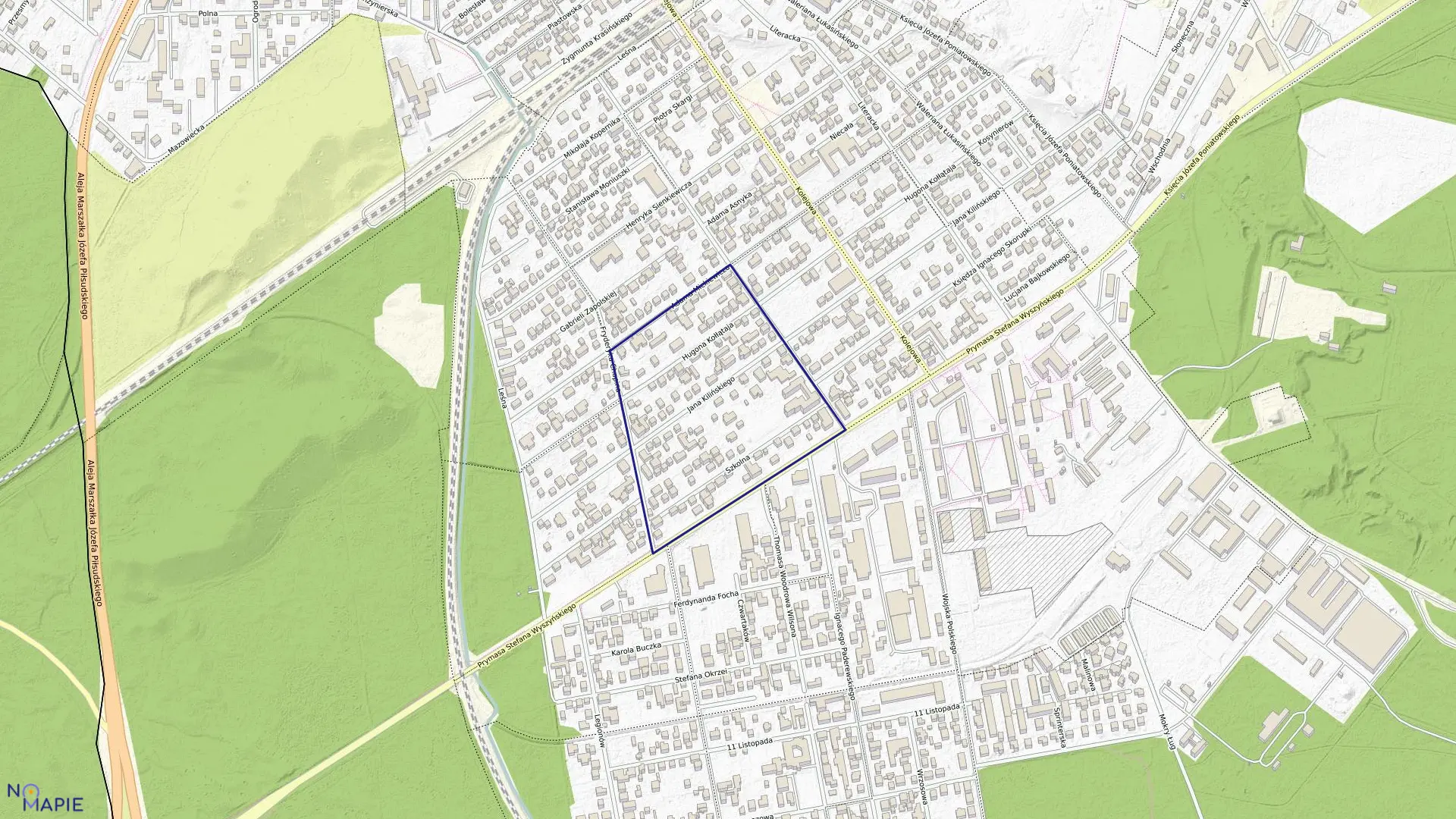 Mapa obrębu 5-30-05 w mieście Zielonka